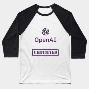 Open AI Certified PURPLE Baseball T-Shirt